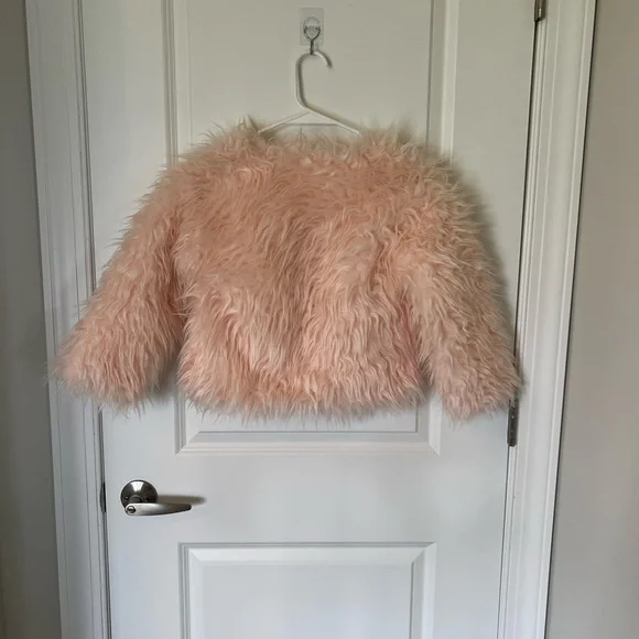 Cat & Jack Girls Faux Fur Jacket - Picture 4 of 4